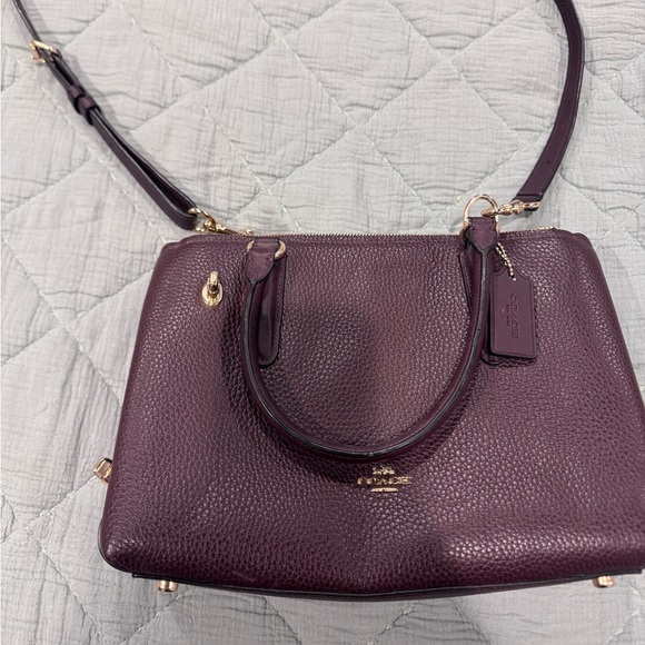Coach Burgundy Leather Satchel - Picture 1 of 2